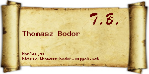 Thomasz Bodor névjegykártya